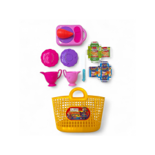  Játék edénykészlet kosárban többféle színben BZ8627 konyhakészlet