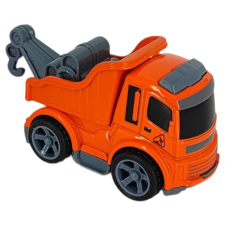  Játék lendkerekes teherautó 11x5,5 cm - narancssárga vontató autópálya és játékautó