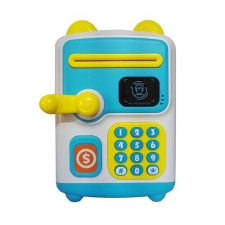  Játék széf gyerekeknek, automata pénzbehúzás, kódos - Kék elektronikus játék