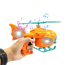 Játékos Buborékfújó helikopter – zenél és világít / sárga buborékfújó