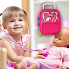 Játékos/Újhely 14 részes fogorvosi szett gyermekeknek, gurulós táskában orvosos játék