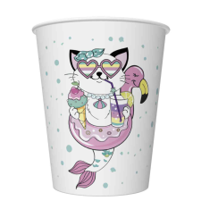 Javoli Állatos Cat Vibes papír pohár 8 db-os 250 ml party kellék