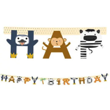 Javoli Állatos Zoo Happy Birthday felirat FSC 2 m party kellék