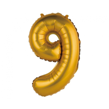 Javoli Arany Gold Matt 9-es mini szám fólia lufi 35 cm party kellék