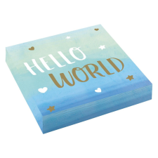 Javoli Baby Boy Hello World szalvéta 16 db-os 33x33 cm party kellék
