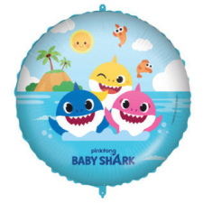 Javoli Baby Shark Fun in the Sun fólia lufi 46 cm party kellék