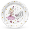 Javoli Balett, Balerina With Swan papírtányér 8 db-os 18 cm