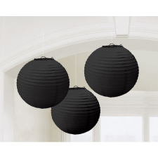 Javoli Black, Fekete lampion 3 db-os szett 20,4 cm party kellék