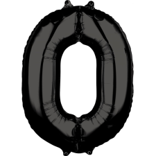 Javoli Black Szám 0 Fólia lufi 66x50 cm party kellék