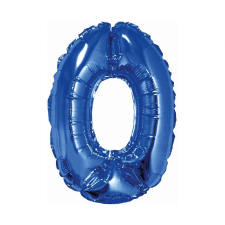 Javoli Blue, Kék 0-ás mini szám fólia lufi 35 cm party kellék