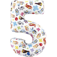 Javoli Bluey Friends 5-ös szám fólia lufi 66 cm party kellék