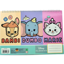Javoli Disney Classic Animals A/4 spirál vázlatfüzet 40 lapos matricával füzet