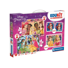 Javoli Disney Hercegnők Bonding 4 az 1-ben játékgyűjtemény Clementoni puzzle, kirakós