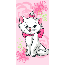 Javoli Disney Marie Pink Flower fürdőlepedő, strand törölköző 70*140cm lakástextília