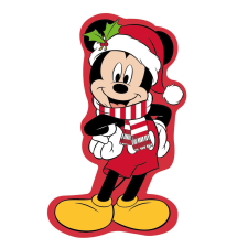 Javoli Disney Mickey Jolly karácsonyi 3D formapárna, díszpárna 35 cm Velúr lakástextília
