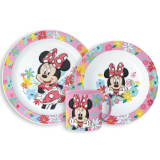 Javoli Disney Minnie Spring étkészlet, micro műanyag szett bögrével 265 ml babaétkészlet