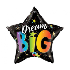Javoli Dream Big Rainbow, Csillag fólia lufi 46 cm party kellék