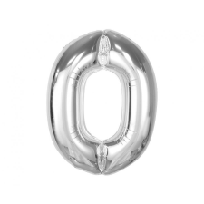 Javoli Ezüst 0-ás Silver szám fólia lufi 92 cm party kellék