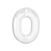 Javoli Fehér B&C White 0-ás szám fólia lufi 92 cm