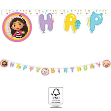 Javoli Gabi babaháza Friends Happy Birthday felirat FSC 2 m party kellék