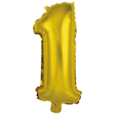 Javoli Gold, Arany 1-es szám fólia lufi 41 cm party kellék