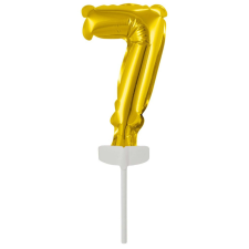 Javoli Gold, Arany 7-es szám fólia lufi tortára 13 cm party kellék