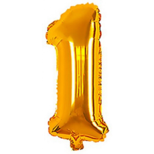 Javoli Gold, Arany mini 1-es szám fólia lufi 33 cm party kellék