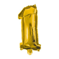 Javoli Gold, Arany mini 1-es szám fólia lufi 33 cm party kellék