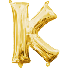 Javoli Gold, Arany mini K betű fólia lufi 33 cm party kellék