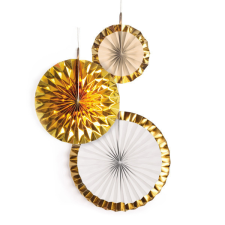 Javoli Gold Brush, Arany függő dekoráció 3 db-os szett party kellék
