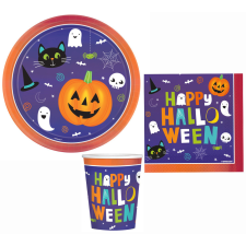 Javoli Halloween Friends party szett 36 db-os 23 cm-es tányérral party kellék