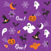 Javoli Halloween Graphics on Purple szalvéta 20 db-os 33x33 cm