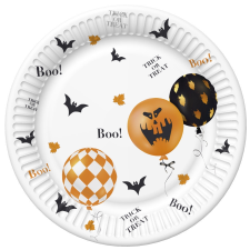 Javoli Halloween Scary Balloons papírtányér 8 db-os 22,7 cm party kellék