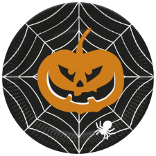 Javoli Halloween Scary Black papírtányér 8 db-os 22,7 cm party kellék