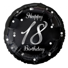 Javoli Happy Birthday 18 B&amp;C Silver fólia lufi 36 cm party kellék