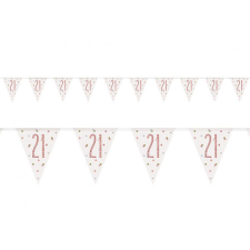 Javoli Happy Birthday 21 Holographic zászlófüzér 274 cm party kellék