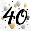 Javoli Happy Birthday 40 Milestone szalvéta 20 db-os 33x33 cm