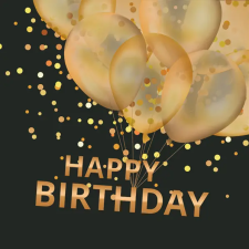 Javoli Happy Birthday Black szalvéta 20 db-os 25x25 cm party kellék
