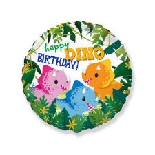 Javoli Happy Birthday Dino, Dinoszaurusz fólia lufi 46 cm (WP) party kellék