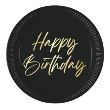Javoli Happy Birthday Elegant papírtányér 8 db-os 23 cm FSC party kellék