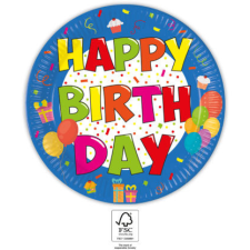 Javoli Happy Birthday Kokliko papírtányér 8 db-os 23 cm FSC party kellék