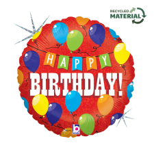 Javoli Happy Birthday Party Holo fólia lufi 46 cm party kellék