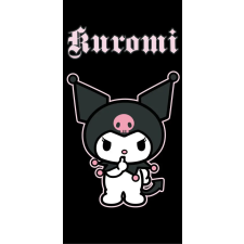 Javoli Hello Kitty Kuromi Black fürdőlepedő, strand törölköző 70x140cm lakástextília