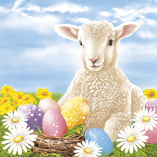Javoli Húsvét Lamb szalvéta 20 db-os 33x33 cm party kellék