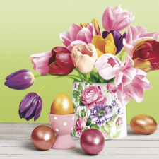 Javoli Húsvét Tulips Bouquet szalvéta 20 db-os 33x33 cm party kellék