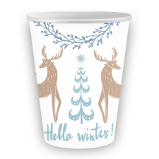 Javoli Karácsonyi Hello Winter papír pohár 6 db-os 250 ml party kellék
