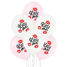 Javoli Kiss Me, Csók léggömb, lufi 6 db-os 12 inch (30 cm) party kellék