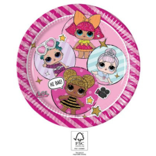 Javoli LOL Surprise Glitterati papírtányér 8 db-os 23 cm FSC party kellék