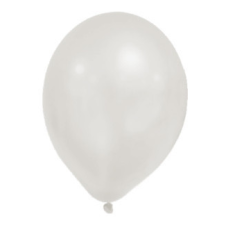 Javoli Metallic White Pastel léggömb, lufi 8 db-os party kellék