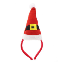 Javoli Mikulás sapka Santa fejpánt 11x19 cm party kellék